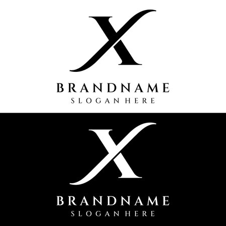 Abstract design element initial letter X geometry or monogram in trendy style.Logo for business, identity,company,のイラスト素材