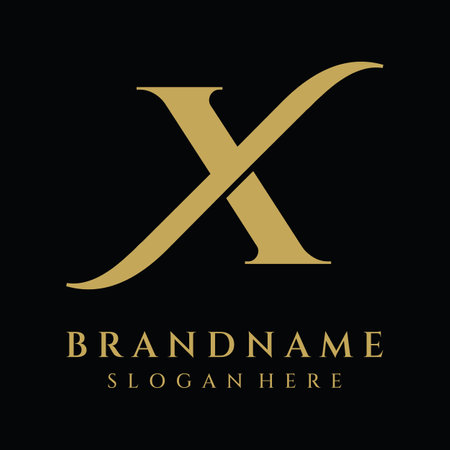 Abstract design element initial letter X geometry or monogram in trendy style.Logo for business, identity,company,のイラスト素材