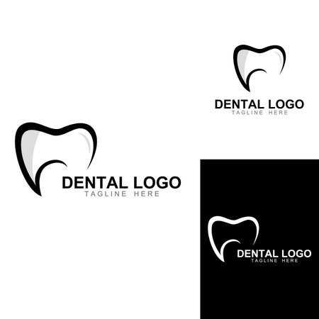 Dental logo, logo for dental health, and logo for dental care. Using vector design concept.のイラスト素材