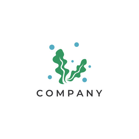 Seaweed logo with vector illustration design.のイラスト素材