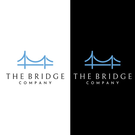 Minimalist and elegant creative bridge building logo with a modern concept.のイラスト素材