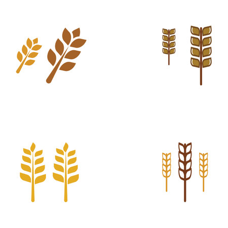 Wheat or cereal logo, wheat field and wheat farm logo.With easy and simple editing.のイラスト素材