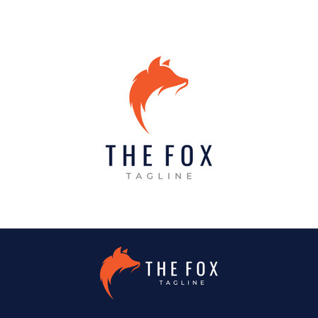Fox animal logo design. Abstract, creative and minimalist.のイラスト素材