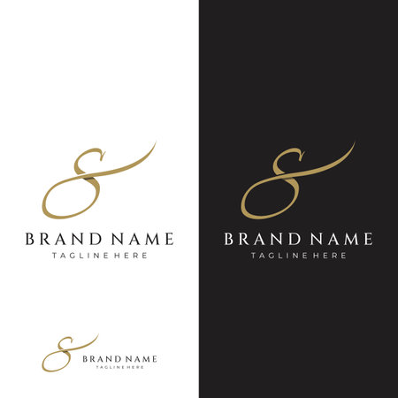 Abstract logo initial letter s element with geometry. Modern and minimalist artistic s symbol.のイラスト素材