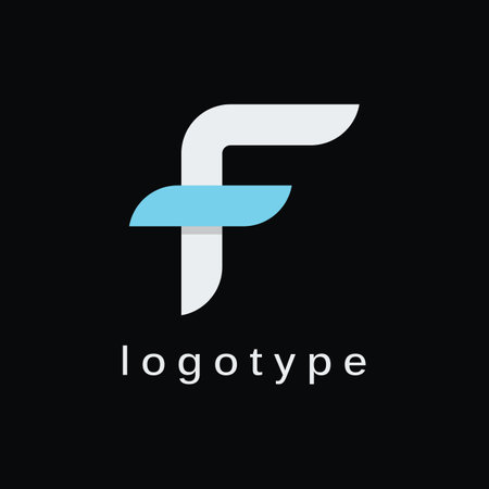 Abstract logo element initial letter F geometric shape. Minimalist and modern F Logo design. Logo can be used for branding and business cards.のイラスト素材