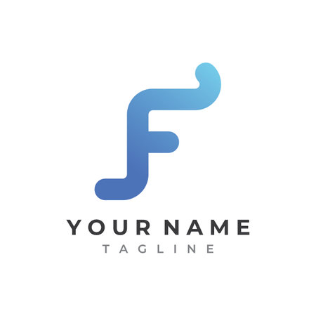 Abstract logo element initial letter F geometric shape. Minimalist and modern F Logo design. Logo can be used for branding and business cards.のイラスト素材