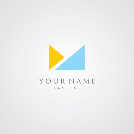Abstract initial logo minimalist letter M element.Symbol of modern, elegant, unique and luxurious geometry.Design for corporate business identity.のイラスト素材