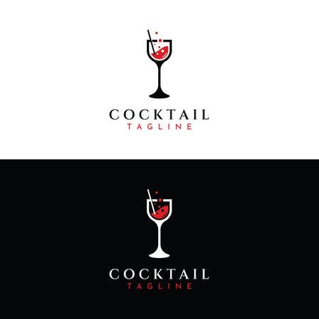 Alcohol cocktail logos, nightclub drinks.Logos for nightclubs, bars and more.のイラスト素材