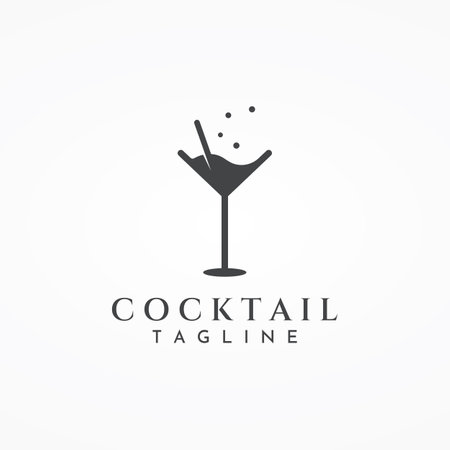 Alcohol cocktail logos, nightclub drinks.Logos for nightclubs, bars and more.のイラスト素材