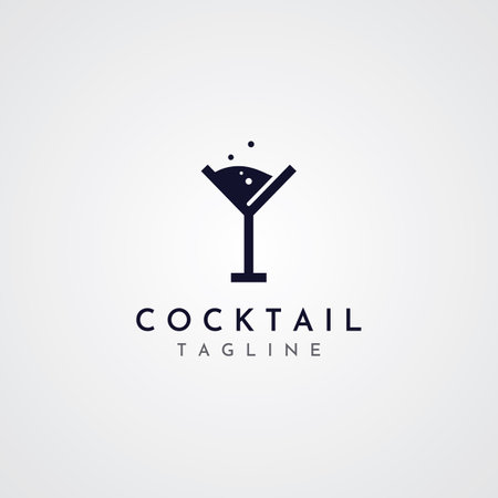 Alcohol cocktail logos, nightclub drinks.Logos for nightclubs, bars and more.のイラスト素材