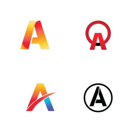 A Letter Lightning Logo Template vector icon illustration designのイラスト素材