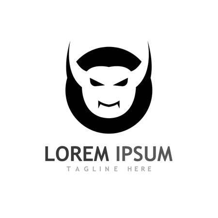 Devil horn Vector icon design illustration logo Templateのイラスト素材