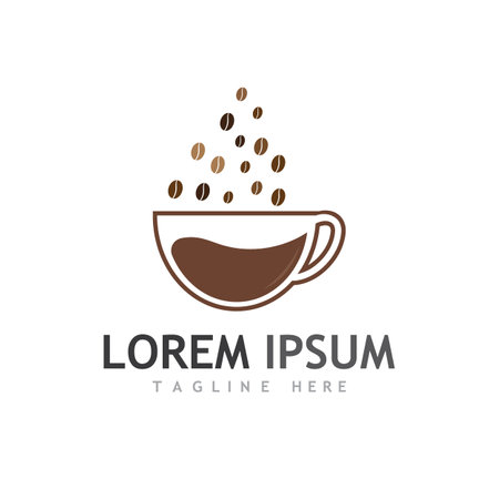 coffee bean icon vector illustration templateのイラスト素材