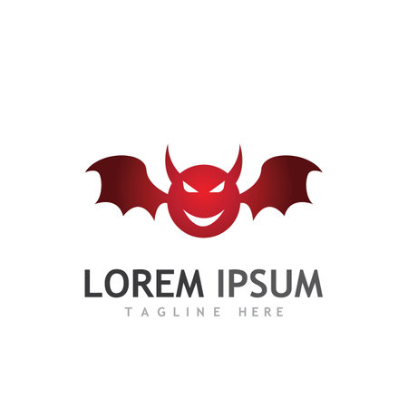 Devil horn Vector icon design illustration logo Templateのイラスト素材