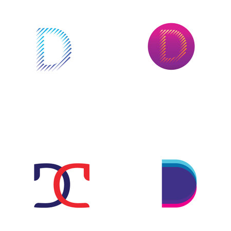 D letter logo and symbol imagesのイラスト素材
