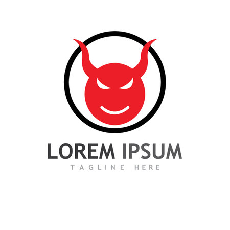 Devil horn Vector icon design illustration logo Templateのイラスト素材