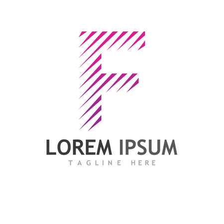 F Letter vector icon illustration designのイラスト素材