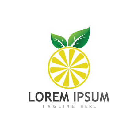 Orange logo design Vector icon illustration designのイラスト素材