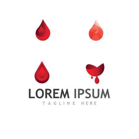 blood logo and symbol imagesのイラスト素材