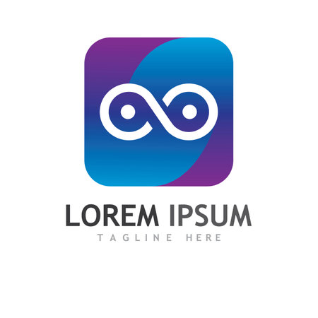 Infinity Design Vector icon illustration Logo template designのイラスト素材