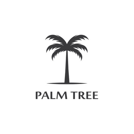 Palm tree summer logo template vector illustrationのイラスト素材