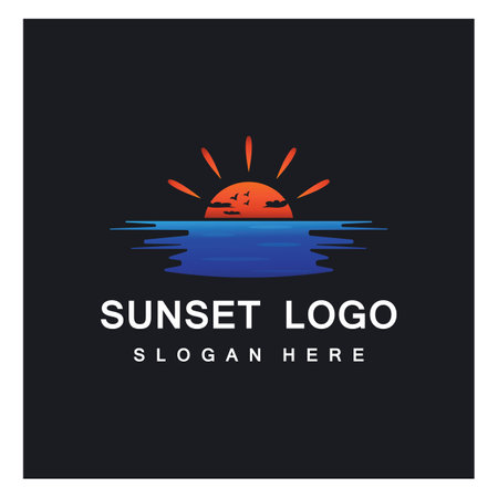 Sun Vector illustration Icon Logo Template designのイラスト素材