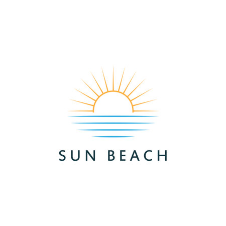 Sun Vector illustration Icon Logo Template designのイラスト素材