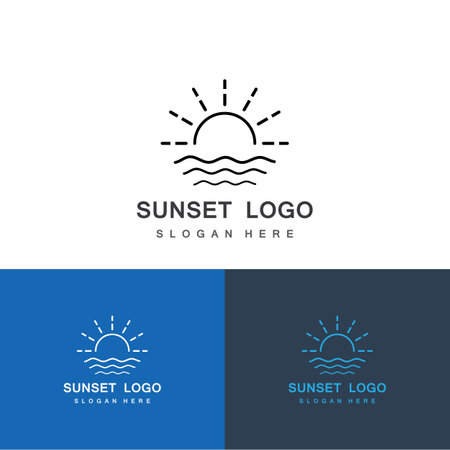 Sun Vector illustration Icon Logo Template designのイラスト素材