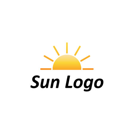 Sun Vector illustration Icon Logo Template designのイラスト素材