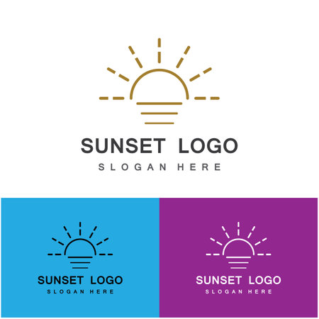 Sun Vector illustration Icon Logo Template designのイラスト素材