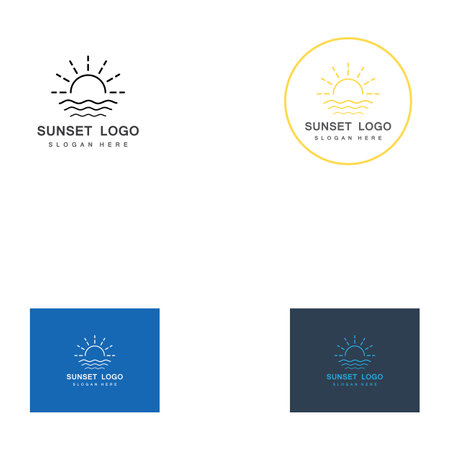 Sun Vector illustration Icon Logo Template designのイラスト素材