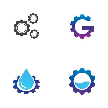 Gear Logo Template vector icon illustration designのイラスト素材