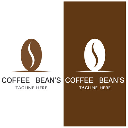 coffee bean icon vector illustration templateのイラスト素材