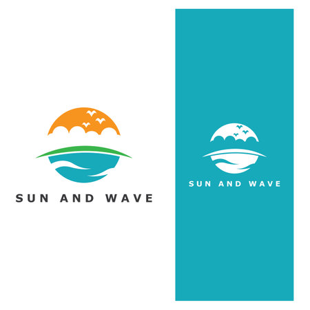 Sun Vector illustration Icon Logo Template designのイラスト素材