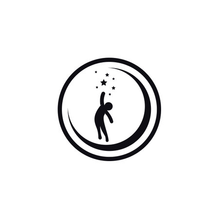 people star logo and symbolのイラスト素材