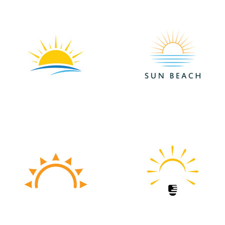 Sun Vector illustration Icon Logo Template designのイラスト素材
