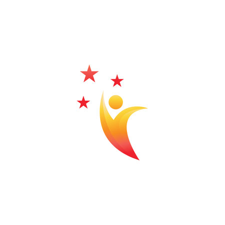 people star logo and symbolのイラスト素材