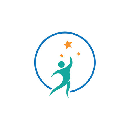 people star logo and symbolのイラスト素材