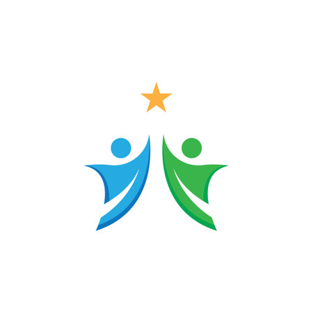 people star logo and symbolのイラスト素材