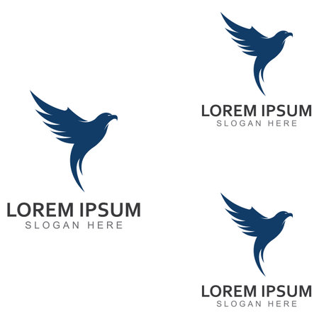 Falcon Eagle Bird logo and symbol illustrationのイラスト素材
