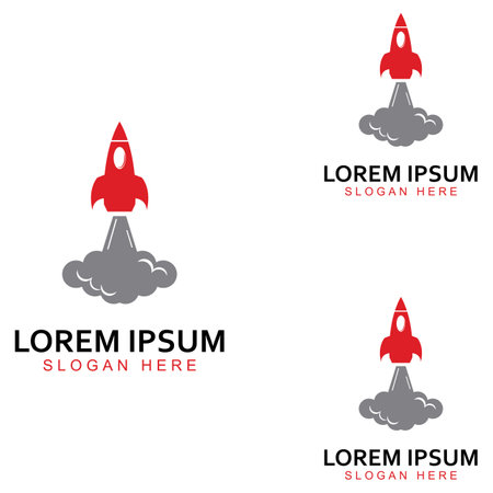 Rocket logo and symbol design vectorのイラスト素材