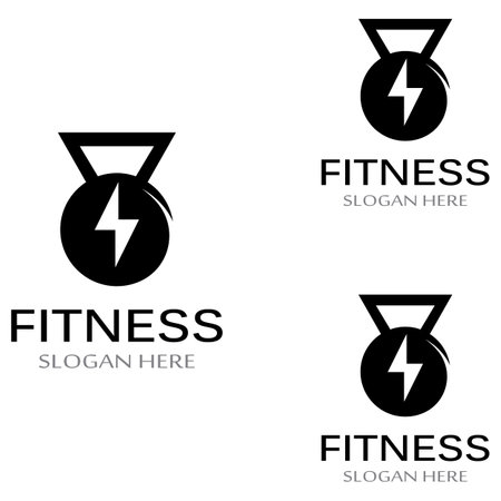 gym fitness silhouette logo and barbell.Design for fitness gym and barbell,using vector designのイラスト素材