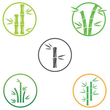 Logo of a bamboo plant or a type of hollow plant. Using a modern vector concept designのイラスト素材