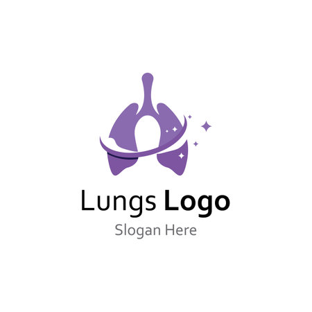 Lungs health and lungs care logo icon vectorのイラスト素材