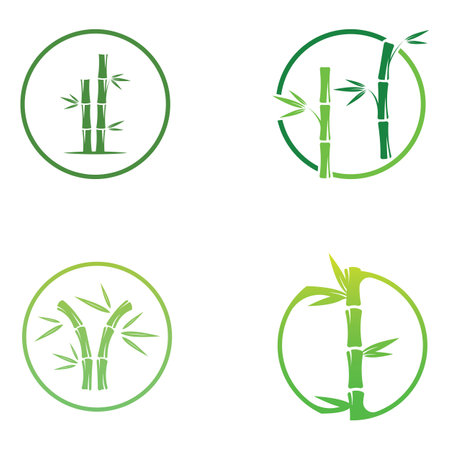 Logo of a bamboo plant or a type of hollow plant. Using a modern vector concept designのイラスト素材