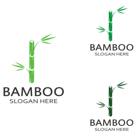Logo of a bamboo plant or a type of hollow plant. Using a modern vector concept designのイラスト素材