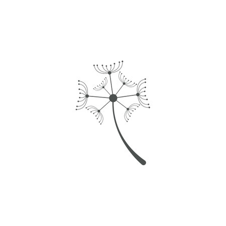 Dandelion flower logo and symbol vector designのイラスト素材