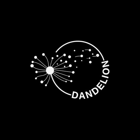 Dandelion flower logo and symbol vector designのイラスト素材