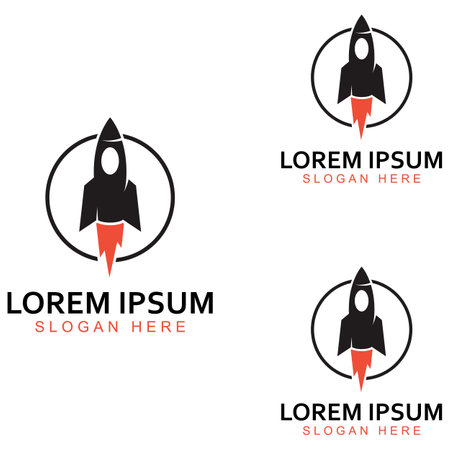 Rocket logo and symbol design vectorのイラスト素材