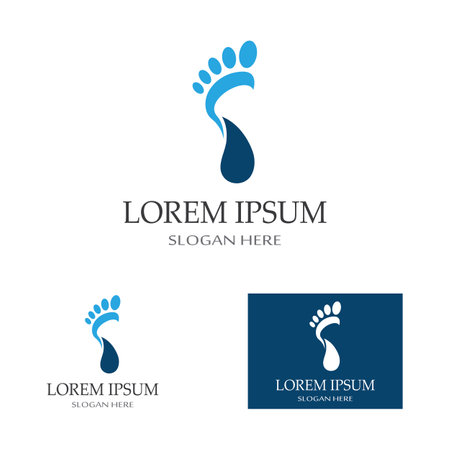 footprints,foot care,and footstep, logo images illustrationのイラスト素材